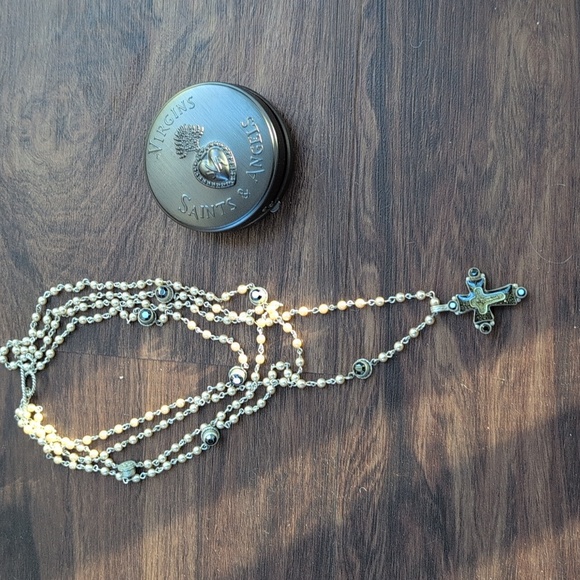 Virgins Saints & Angels Jewelry - Virgins Saints & Angels Silver and Gold Cross Necklace